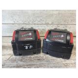 (2) Milwaukee M18 XC5.0 Batteries