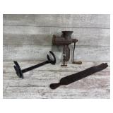 Leather Razor Strop, Iron Meat Grinder, Horse