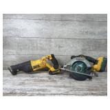 Dewalt 20V Max Reciprocating Saw, Circular Saw