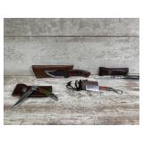 (4) Knives w/ Sheaths