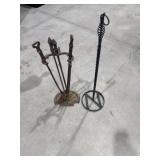 Branding iron and fireplace tools
