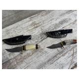 Damascus hunting knives