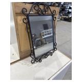 Metal frame mirror