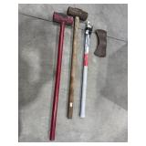 Sledge hammers ax and handle