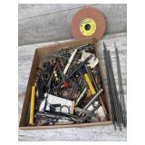 Threaded rods, grinding wheel
