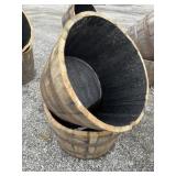 Whiskey Barrel Flower Planters