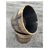 Whiskey Barrel Flower Planters