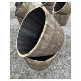 Whiskey Barrel Flower Planters