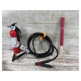 Fire Extinguisher, Safety Flags, Jumper Cable