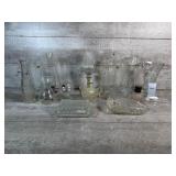 Clear Glass Vases, Dishes and Decor