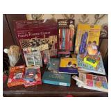 Games, Flash Cards, crayons