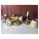 Lamp, Roseville basket