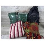 Afghan blanket, backpack