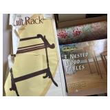 Tables, quilt rack