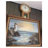 Painting and clock