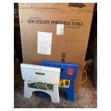 Sew Steady Portable Table,  (2) Small Step Stools