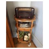 Wood Stand w/ Decor