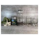 Drink Pitcher, Tin, Basket