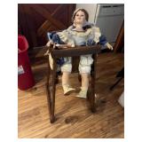 Wooden Highchair, Doll
