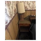 Side table with lamp
