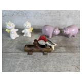 Vintage Salt and Pepper Shakers and Toothpick