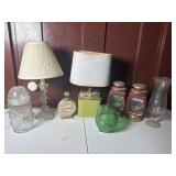 Lamps, lanterns, vase