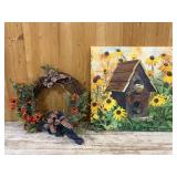 Summer Painting And Fall Wreath