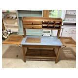 Wooden Drop Leaf Potting Bench