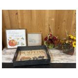 Fall Artificial Bouquets And Signs