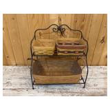 Longaberger Baskets And Shelf
