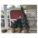 3-Light Up Outdoor Trees