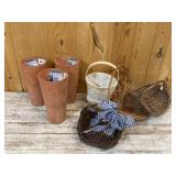 Hard Plastic Planters And Floral Baskets