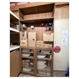 Wooden Cabinet w/ Contents