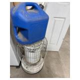 Kerosene heater and full can of kerosene