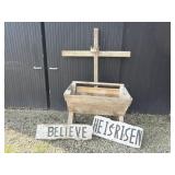 Manger and Wooden Cross