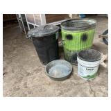 Trash Cans Feed Pan and Bucket