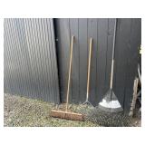 Push Broom Nut Wizard and Fan Rake