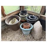 Flower Pots and Fake Rock