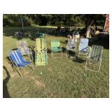 (7) Aluminum Frame Lawn Chairs