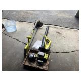Ryobi weedeater, blower with battery and charger