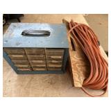 Bolt bin and extension cord