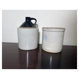 Vintage Crock and Jug