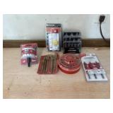 Milwaukee hole saw, drillbits, and router bits