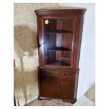 Vintage Corner Wood Cabinet