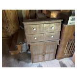 2 wooden cabinets
