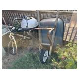 Wheelbarrow grill and bike