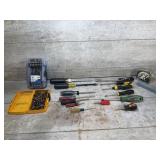 Various sizes and Types of Screwdrivers, Nut