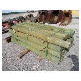 (1) BUNDLE OF WOODEN FENCE POSTS