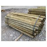 (1) NEW BUNDLE OF WOODEN FENCE POSTS