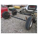 (2) TRAILER AXLES W/TIRES MOUNTED